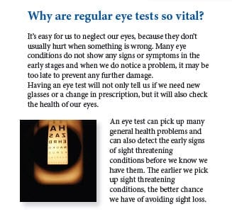 Regular Eye tests
