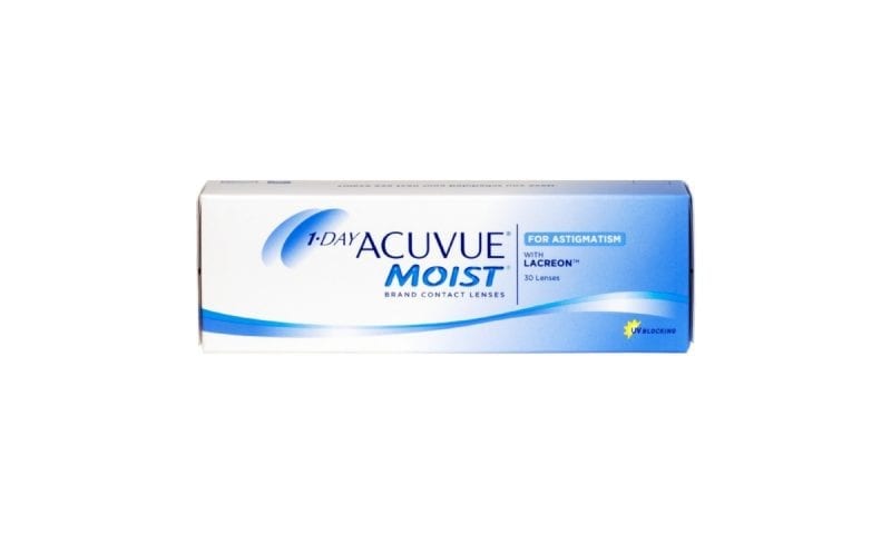ACUVUE MOIST for Astigmatism Daily Contact Lenses with Lacreon